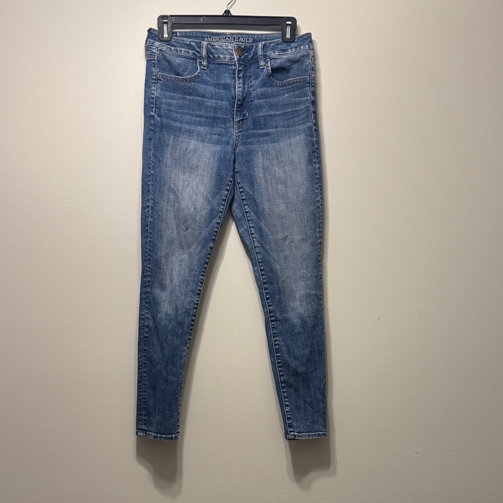 American Eagle Outfitters Denim Skinny Jeans Hi-Rise Jegging size 8 Short
